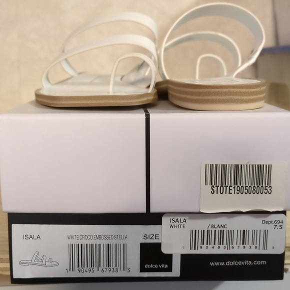 White croco sandal 7.5 - Picture 4 of 4